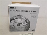 8" Glass Mirror Disco Ball in Box
