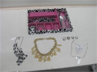Lot Of Assorted Fashion Jewelry In Organizer Tray