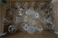 Pressed Glass Wine Glasses
