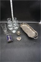 Glass Vases, Serving Tray & More