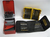 Assorted Drill Bits & Cases As Shown