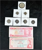 WORLD COINS AND BANK NOTES MIX LOT
