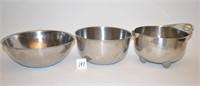 3 Stainless Steel Bowls