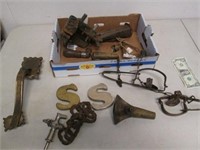 Lot of Vintage Tools & Brass Items