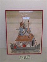 Vintage Noah's Art Framed Poster Print