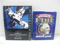 Two Coffee Table Books FDR & Astronaut Photography