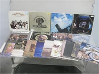 Assorted Vintage Rock Record Albums As Shown