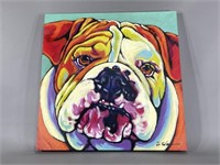 Hobbie Lobby Bulldog Canvas Wall Art