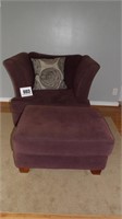 Purple Side Chair w/Ottoman