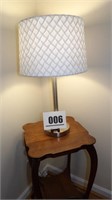 Silver Table Lamp w/Shade