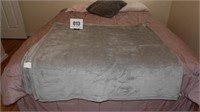 Grey Fleece Blanket 90" X 90"