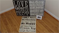 3 pc. Canvas Wall Decorations