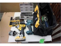 MAKITA DRILL (NO BATTERY); DEWALT 20V IMPACT WRENC