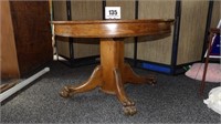46" Claw Foot Oak Table