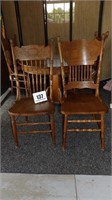 2 Pressed Back Chairs - Do not match