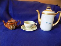 Coffee Pot, Single Serve Teapot & Cup & Saucer