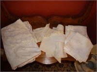 Lace Tablecloth & asst. linens