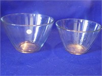 2 Anchor Hocking Glass Mixing Bowls