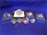 8 Crystal Paperweights