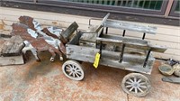 Wood Horse & Buggy Decor