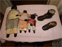 Primitive Black Americana dolls & Shoes
