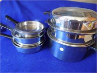 Set of Stainless Pots & Pans