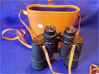 Vintage Binoculars in Leather Case