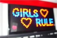 Girls Rule light up Sign