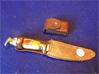 RCMP Canada Knife & 2 Leather Pouches