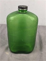 Vintage Green Glass Water Jar