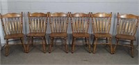 6x The Bid Solid Wood Kitchen / Dining Chairs