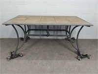 Aluminum & Tile Top Patio Table
