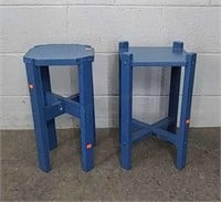 2x The Bid Painted Blue Stands