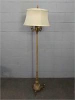 Vintage Metal Floor Lamp W Shade