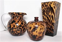 Cheetah Print Glass Décor