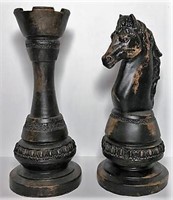 Two Oversized Chess Pieces