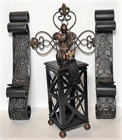 Metal Wall Candle Sconces, Cross