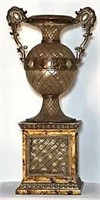 Gold Finish Translucent Resin Urn