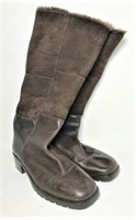Leather Fur Lined Ladies Boots