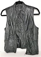 Bebe Black Leather Vest