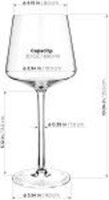 129-119 Luxbe Crystal Wine Glasses 600ml, Setof4