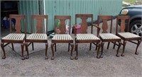 Antique Oak Claw Feet Chairs