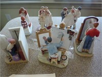 SET OF 6 NORMAN ROCKWELL FIGURINES