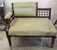 Antique Gossip Bench With Stable Frame