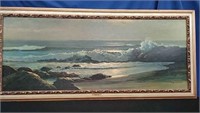 Framed Seascape Print 67 x 30