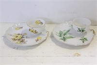 Vintage Porcelain Lunch Set Serving Ware