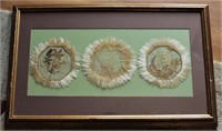 Lg. Vintage Framed Natural Dried Plant Art Display