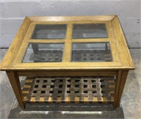 Wood and Glass Coffee Table S9C