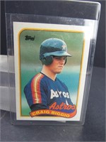 Topps 1989 Craig Biggio Rookie Card #49