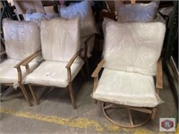Chairs Lot of 6 patio chairs. (4) stationary (2)